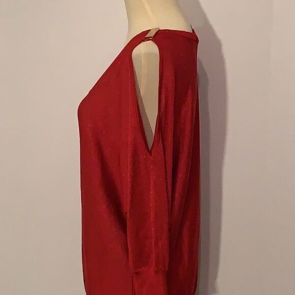 INC woman’s red blouse Resort Luxe M - Picture 2 of 7